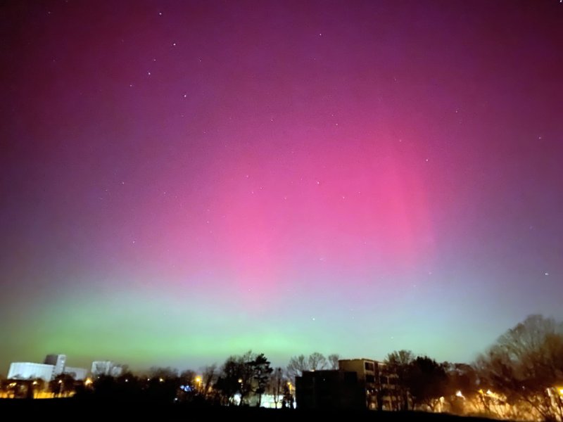Polarlichter über Erfurt